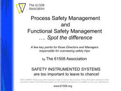 Process Safety Management and Functional Safety Management