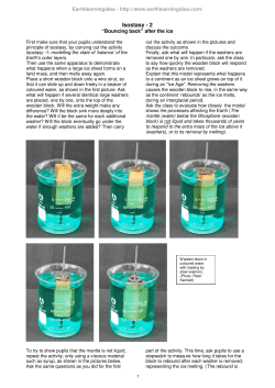 Isostasy 2 `Bouncing back` after the ice