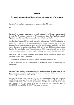 Ofcom Strategic review of satellite and space science use of spectrum