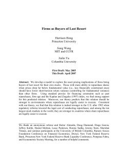 Firms as Buyers of Last Resort