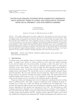 multiclass polling systems with markovian feedback: mean sojourn