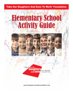 2017 TODASTWF&reg; Elementary School Activity Guide