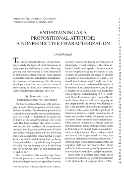 entertaining as a propositional attitude