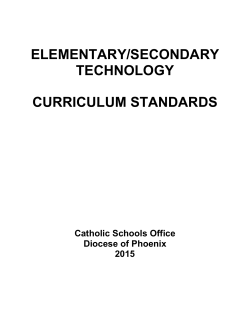 ELEMENTARY/SECONDARY TECHNOLOGY CURRICULUM