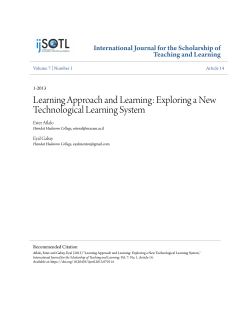 Learning Approach and Learning