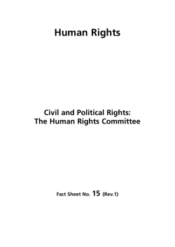 The Human Rights Committee fact sheet