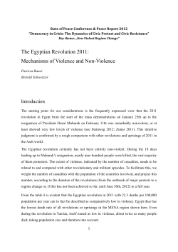The Egyptian Revolution 2011: Mechanisms of Violence and Non