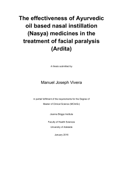 The effectiveness of Ayurvedic oil based nasal instillation