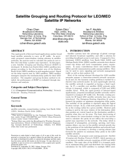 Satellite Grouping and Routing Protocol for LEO/MEO Satellite IP