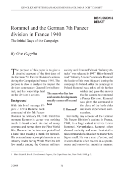 Rommel and the German 7th Panzer division in France 1940