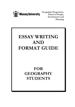 Essay Format and Essay Writing