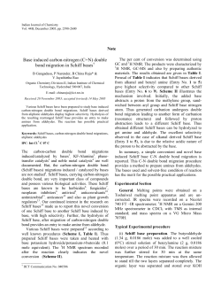 Base induced carbon-nitrogen (C=N) double bond migration in