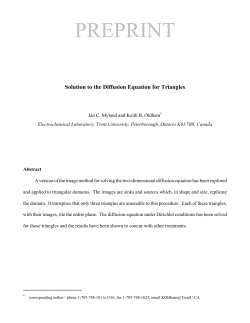 Solution to the Diffusion Equation for Triangles