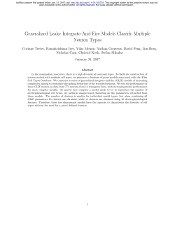 Generalized Leaky Integrate-And-Fire Models Classify