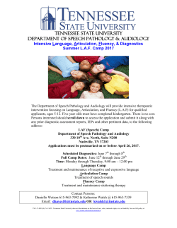 Summer Speech Camp Application