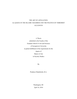 THE ART OF AFFILIATION: AL-QAEDA IN THE ISLAMIC MAGHREB