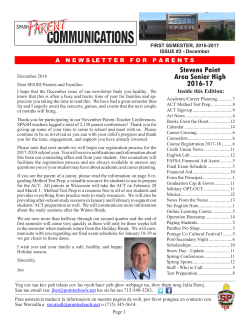 December 2016 Newsletter - Stevens Point Area Public School District