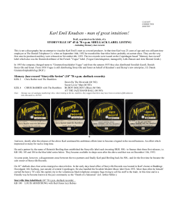 Karl Emil Knudsen - man of great intuitions!