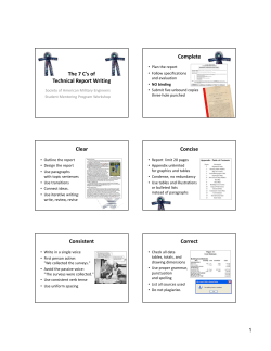 The 7 C`s of Technical Report Writing Complete Clear Concise