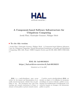 A Component-based Software Infrastructure for Ubiquitous