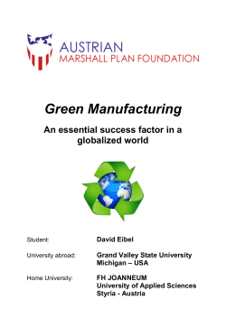 Green Manufacturing - Austrian Marshall Plan Foundation