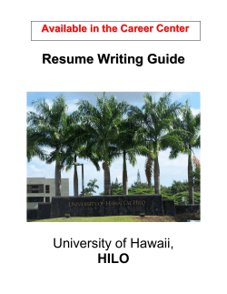 Resume Writing Guide - Career Development Services