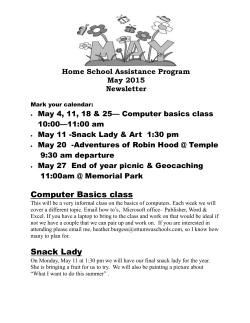 Computer Basics class Snack Lady