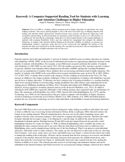 A Computer Supported Reading Tool