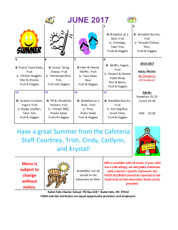 Menu - Butte Falls School District