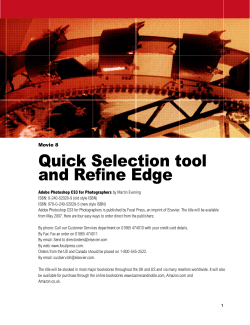 Quick Selection tool and Refine Edge