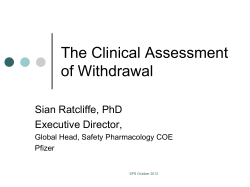 The Clinical Assessment of Withdrawal