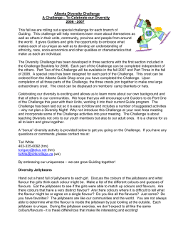 Alberta Diversity Challenge A Challenge
