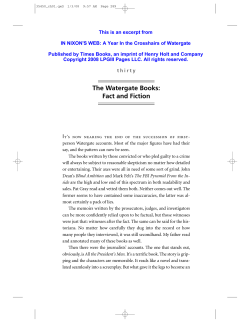 The Watergate Books: Fact and Fiction