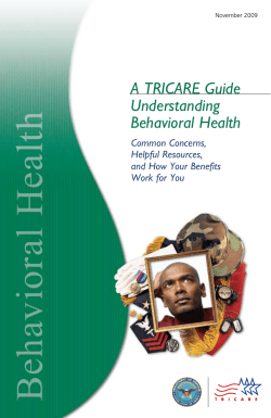 A TRICARE Guide: Understanding Behavioral Health