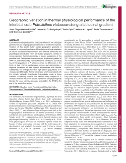 PDF + SI - Journal of Experimental Biology