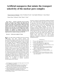 Artificial nanopores that mimic the transport selectivity of the - Q-bio