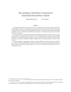 Pure and Bayes-Nash Price of Anarchy for Generalized Second