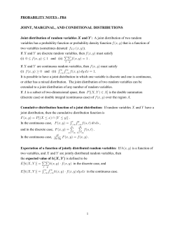 JOINT, MARGINAL, AND CONDITIONAL DISTRIBUTIONS