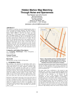 Hidden Markov map matching through noise and sparseness