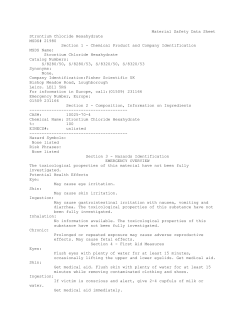 Material Safety Data Sheet