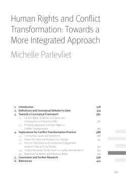 Human Rights and Conflict Transformation