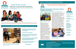 the Fall 2013 Newsletter - Children`s Literacy Network