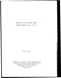 PROPERTY, POLITICS AND RURAL LABOR