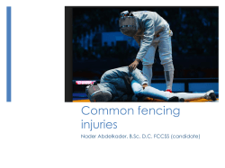 Common fencing injuries - Ontario Fencing Association