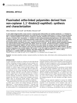 Fluorinated ortho-linked polyamides derived from non