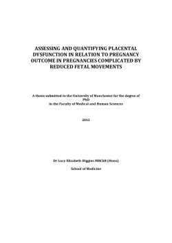 assessing and quantifying placental dysfunction in relation to