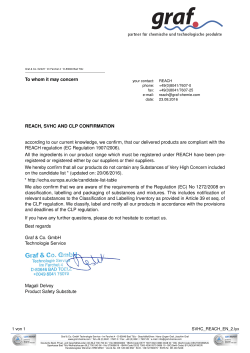 To whom it may concern REACH, SVHC AND - graf
