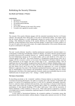 Rethinking the Security Dilemma
