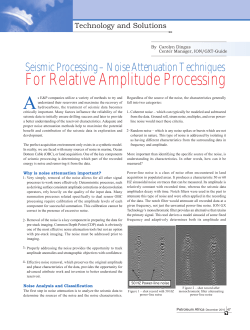Seismic Processing-Noise Attenuation Techniques for Relative