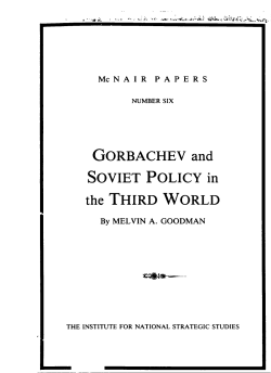 Gorbachev and Soviet Policy in the Third World